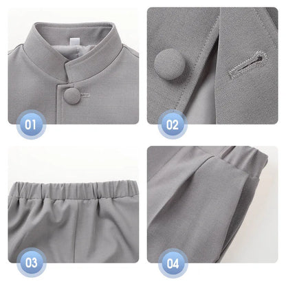 Children Chinese Style Zhongshan Suit Boys China May Fourth Youth Suit Kids Chorus Dress School Student Graduation Class Dress