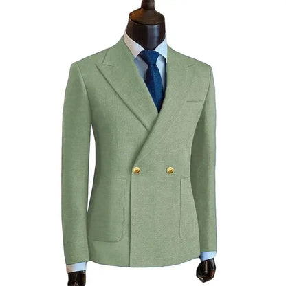 Customized Men's Suit Blazer Suit Pants Business Custom Suit Solid Color Metal Buckle Premium Men's Suit
