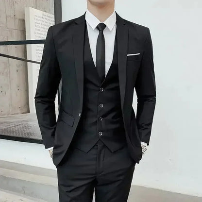 Costume blanc trois pièces pour homme, anti-plis, infroissable, anti-adhérence des poils, costume de travail formel d'affaires, vêtements de travail quatre saisons Dr