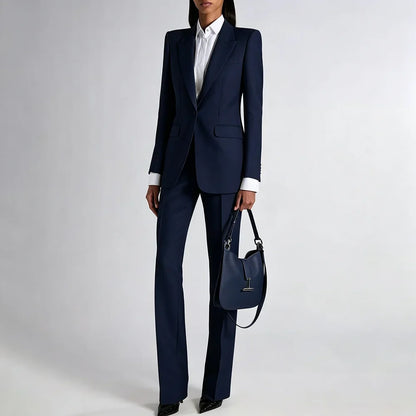 Exquisite Women Oatmeal Color Suit Straight Single Breasted Jacket Pants 2Piece Set Elegant Office Lady Outfit Formal Party Wear