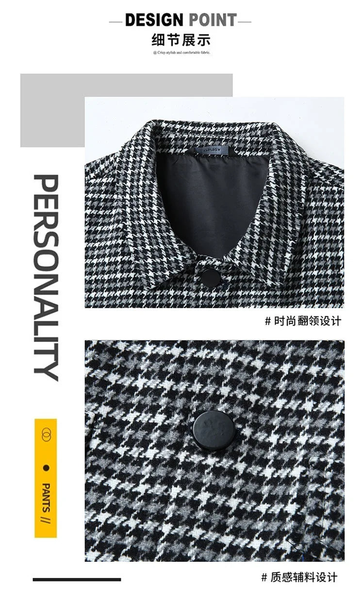 Large Size Men's Casual Jacket Lapel Shirt Handsome Spring Autumn Plus Fat Trendy Brand Loose Top for Youth