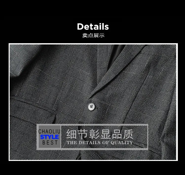 Spring Autumn Classic Checkered Suit Jacket Men Slim Fit Casual Business Office Uniform Formal Jacket Wedding Groom Men Blazers