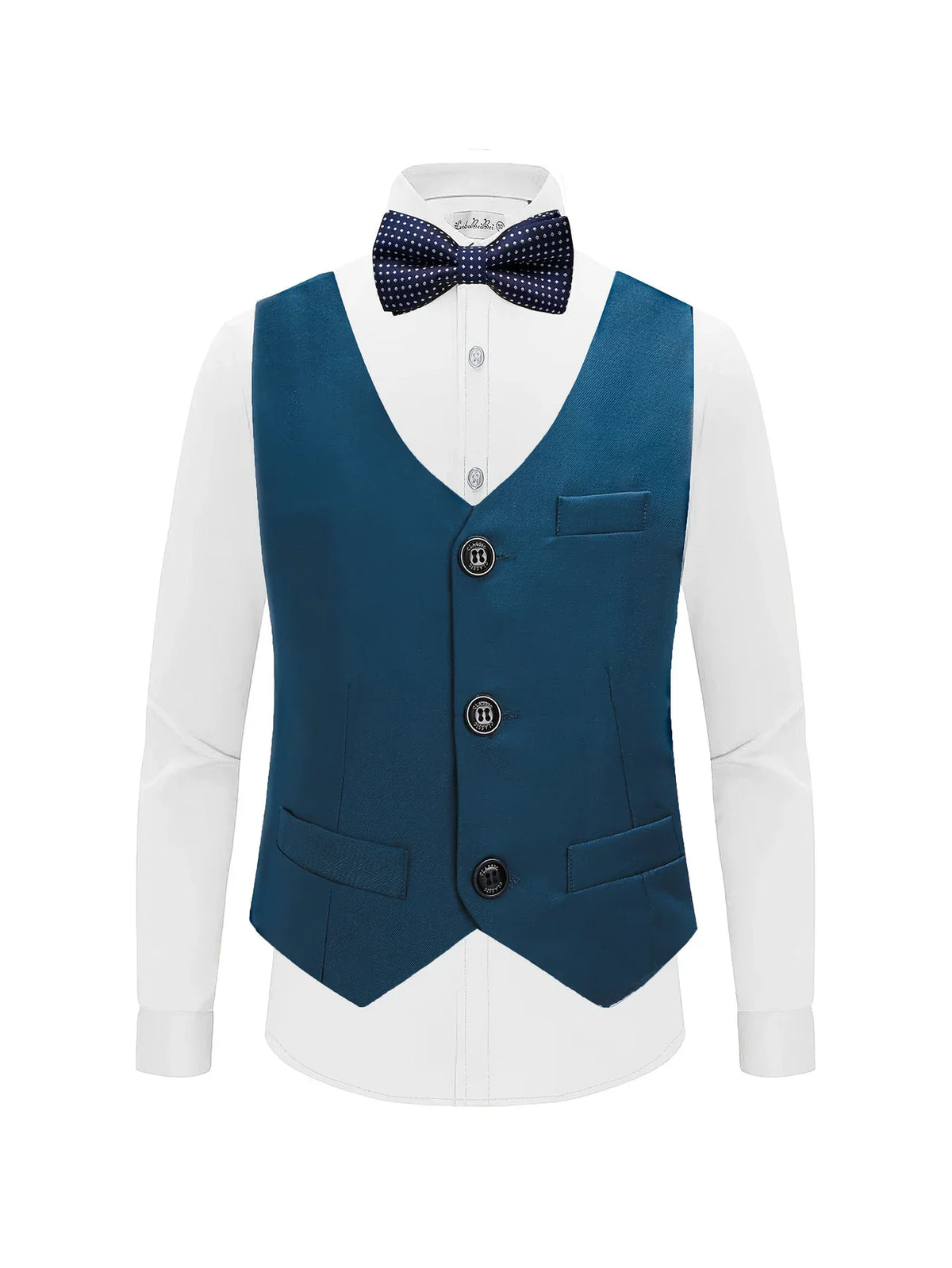 Gentleman Boys Suit Set Kids Blazer Vest Pants Bowtie 4Pieces Party Dress Suit Child's Formal Baptism Birthday Wedding Outfit