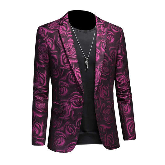 High-Quality Fashionable Men's Slim Fit Korean Style Single-Breasted Jacket Casual Business Leisure Suit Top