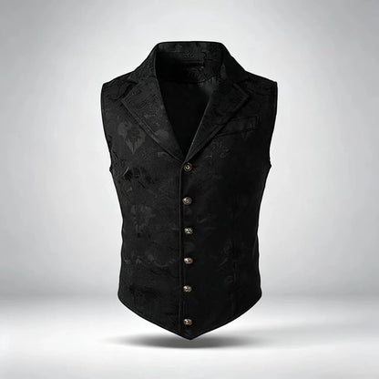 Men's Suit Vest – Floral Jacquard Waistcoat for Weddings & Formal Occasions