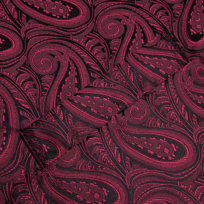 Men's Paisley Waistcoat Set – Single Breasted Vest with Matching Tie for Weddings and Formal Events