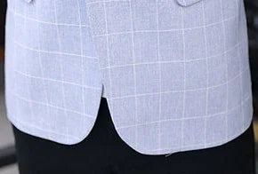 Party Linen Gray Men's Suit Jackets Single Breasted Coat Male Blazer Summer New in Simple Clothing Fashion 2025 Casual Classic
