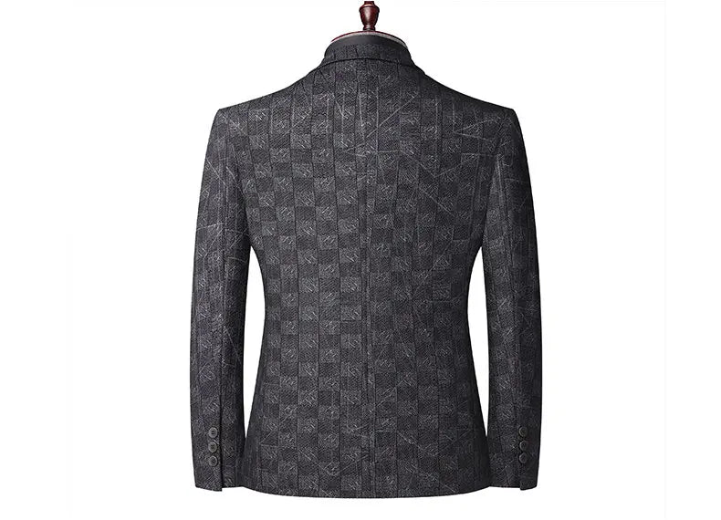 Blazer's New Men's Fashionable Business Wedding Banquet Casual Hosting Dress Showcases A High-end Middle-aged Gentleman Blazer