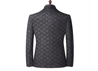 Blazer's New Men's Fashionable Business Wedding Banquet Casual Hosting Dress Showcases A High-end Middle-aged Gentleman Blazer