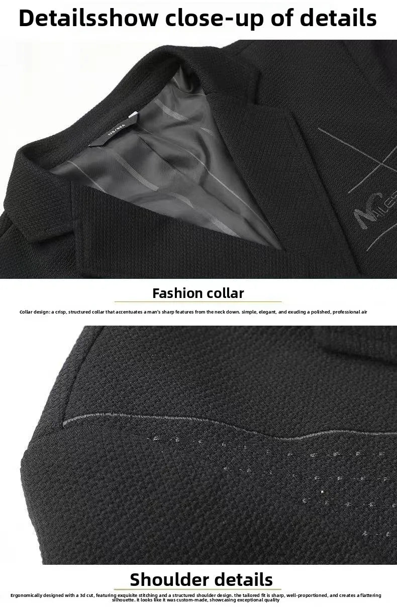 Blazer Men's Fashion Outdoor Travel Camping Youth Wedding Versatile Host School Uniform Slim Fit Casual Korean Version Blazer