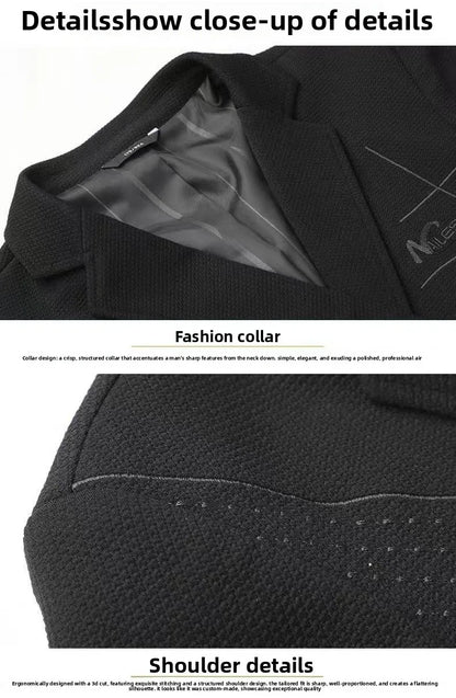 Blazer Men's Fashion Outdoor Travel Camping Youth Wedding Versatile Host School Uniform Slim Fit Casual Korean Version Blazer