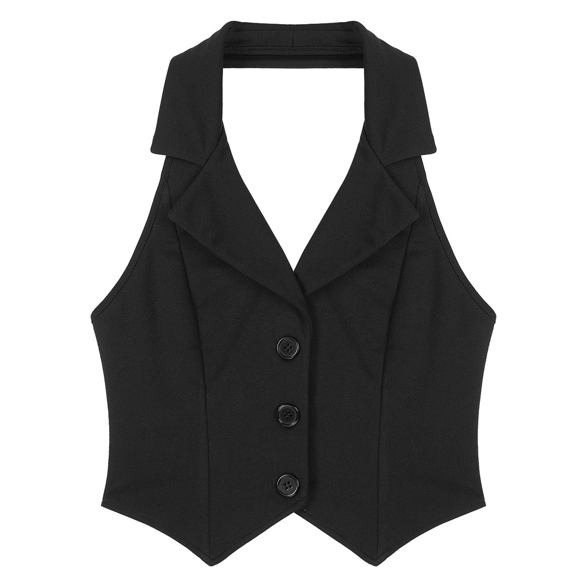 Elegant Women's Sleeveless Suits Waistcoat Halter Vests for Business Commuting Formal Clothes Mujer OL Office Ladies Crop Top