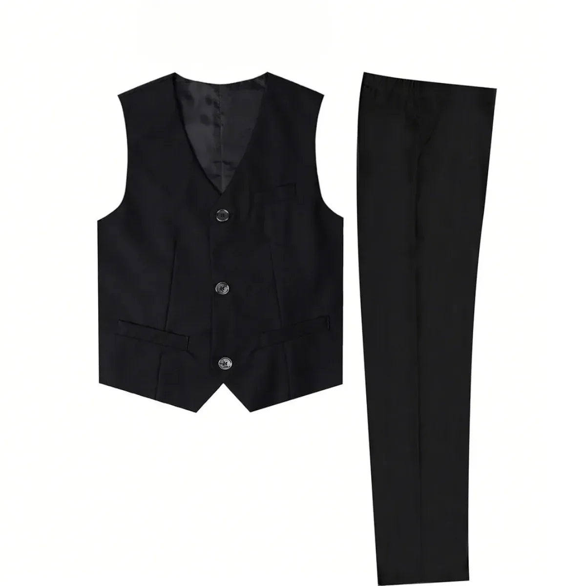 Kids Clothes Boys Suit Wedding Flower Formal Easter Child Party Ceremony Birthday Costume Photography with Vest Pants 5PCS