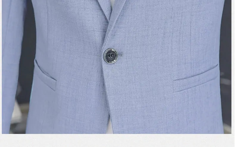 Blazer Men's Fashion Business Gentleman Groom Professional Gentleman Form-fitting Versatile Casual Formal Wear High-end Blazer