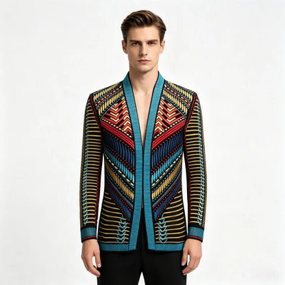 Men's Customized Velvet Embroidered Suit Jacket Wedding Banquet Nightclub Male Singer Concert Performance Stylish Blazer Tuxedo