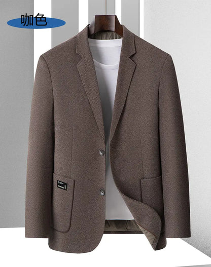 Men's Smart Casual Blazer with Down Liner – Versatile Spring Autumn Suit Jacket