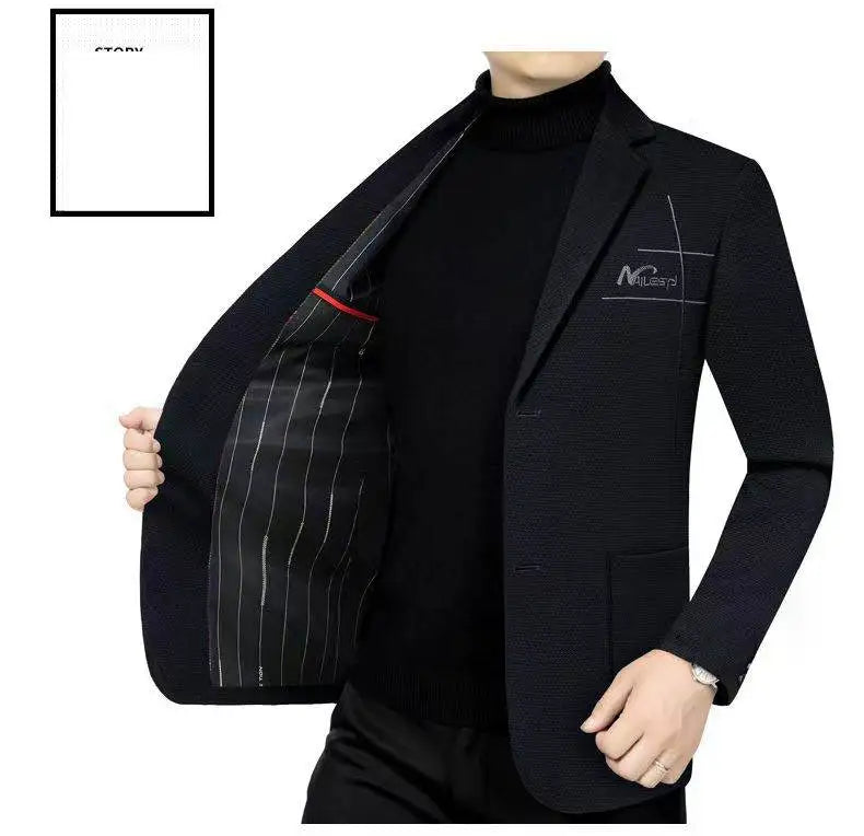 Blazer Men's Fashion Outdoor Travel Camping Youth Wedding Versatile Host School Uniform Slim Fit Casual Korean Version Blazer