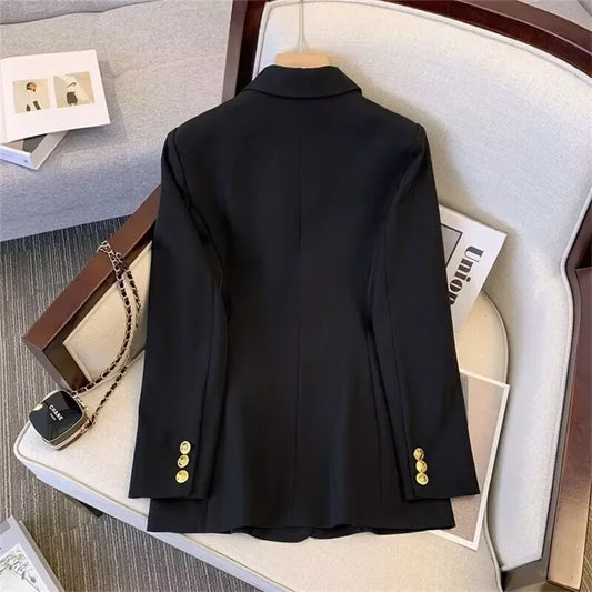 Slim Fit Women's Office Blazer High-End Casual Korean Fashion Spring Autumn New Loose Blazers Temperament Coats for Women