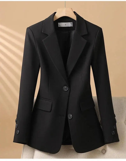 2024 New Suit Coat Women's Korean Style Slim Single Breasted Blazers Office Female Temperament Blazers Jacket Outwear Tops