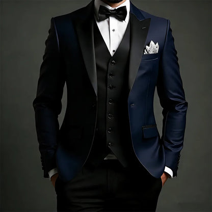 Men's 3-Piece Slim Fit Formal Suit for Weddings, Office & Events – Jacket, Vest & Pants