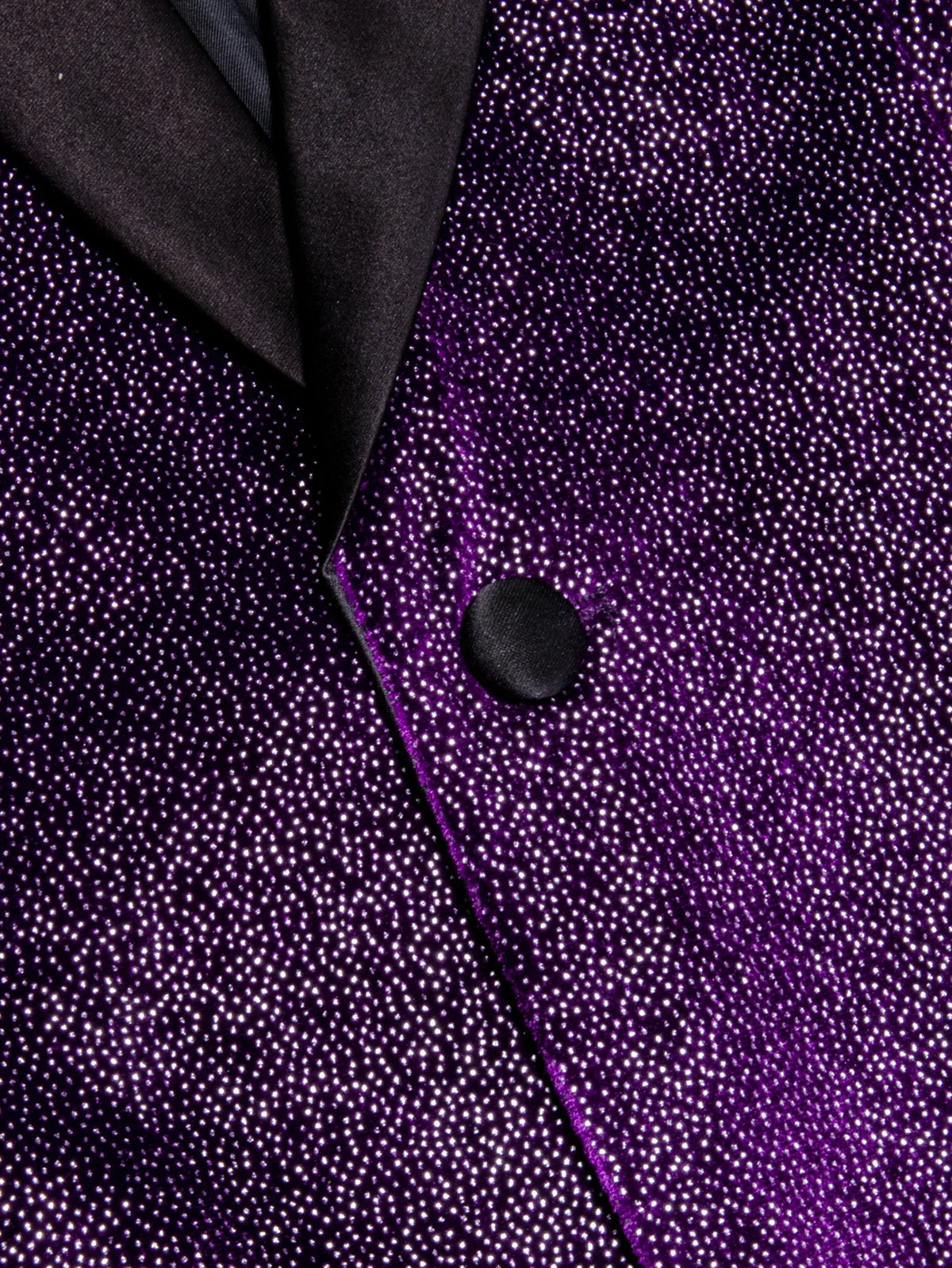 Glitter Purple Velvet Mens Tuxedo Jacket, Satin Lapel Single Breasted Blazer Wedding Prom Party Suit Coat