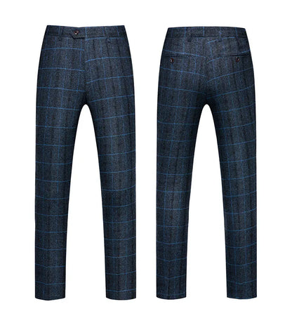 Men's 2025 Three-piece Suit Set One Button Fashion Wedding Business Casual Work Formal Vest Trousers M-5XL