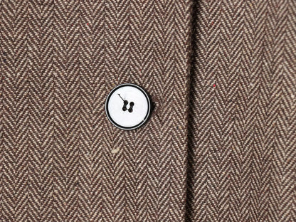 Woman Autumn Single Breasted Pocket Decoration Long Sleeves Lapel Herringbone Twill Blazer Female Fashion Casual Overcoat