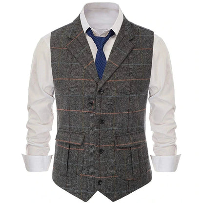 Men's Vest Single Breasted Formal Waistcoat for Wedding Banquet and Business