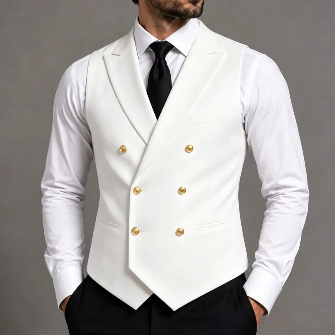 Men's Double Breasted Vest for Wedding & Formal Occasions