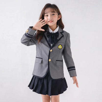 3-15T Children's School Uniform Boys Girls Graduation Event Performance Ceremony Kindergarten Costume Twins Birthday Party Dress