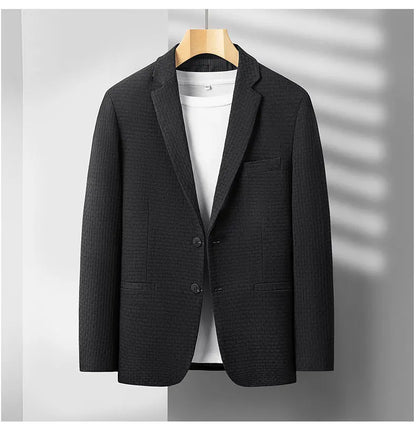 2025 Men's High-End Boutique Wool Suit Casual Business Top Coat Fashion Gentleman Party Four Seasons Elegant Tailored Suit
