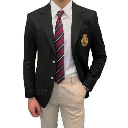 1 Piece Formal Wedding Business Coat Top Men Two Buttons Notch Lapel Jacket Smart Casual Slim Fit Suit Blazer for Prom Party