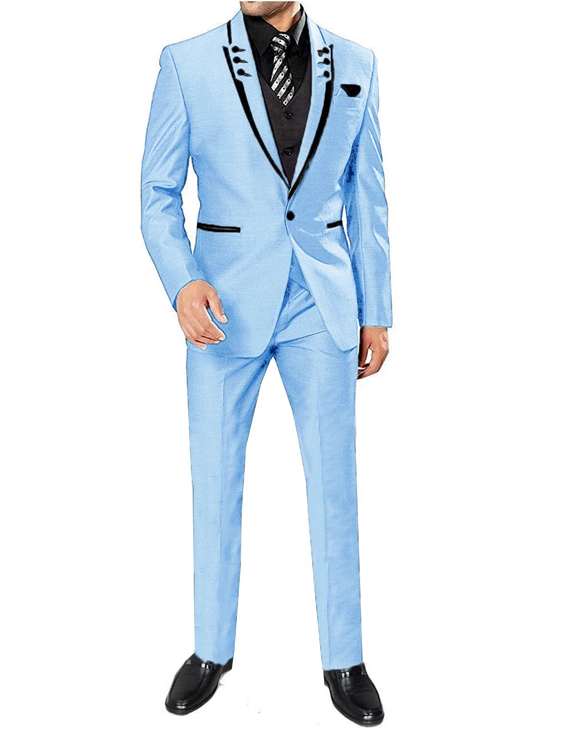 Men's 3 Pieces Suits Wedding Suits One Button Groom Tuxedos Men Leisure Boutique Business Wedding Suit Jacket Pants Vest