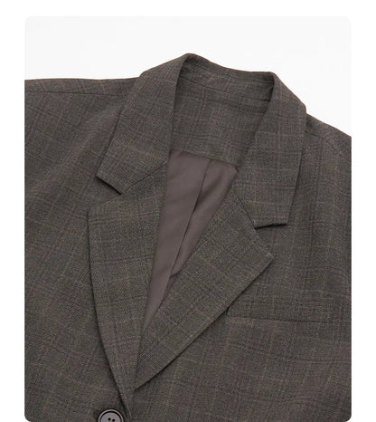 New Women Blazers Single-breasted Loose Casual Retro Striped Office Ladies Suit Jacket Female Coat Spring Autumn 2026