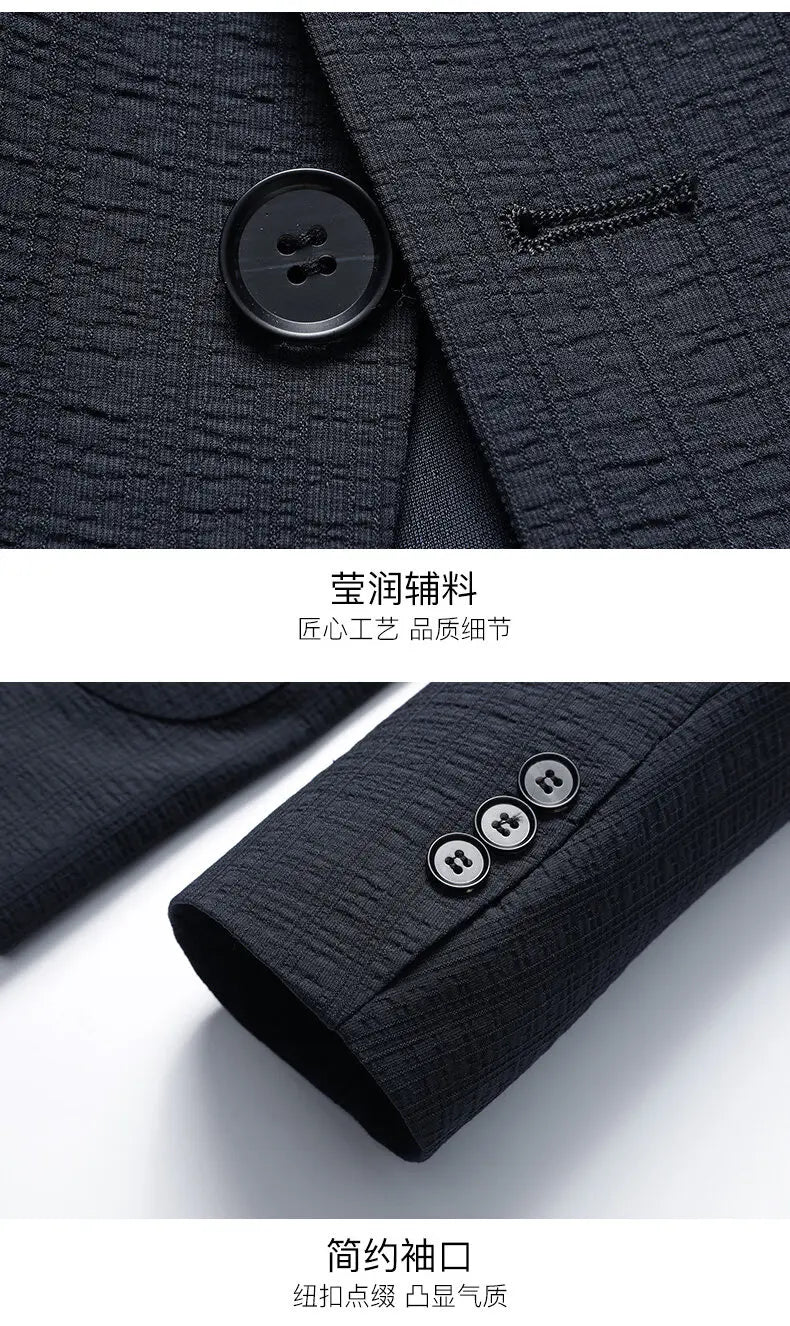 Blazer Men Fashion Gentleman Business Versatile Slimming British Style Solid Colors Hosting Performances Casual Weddings Blazer
