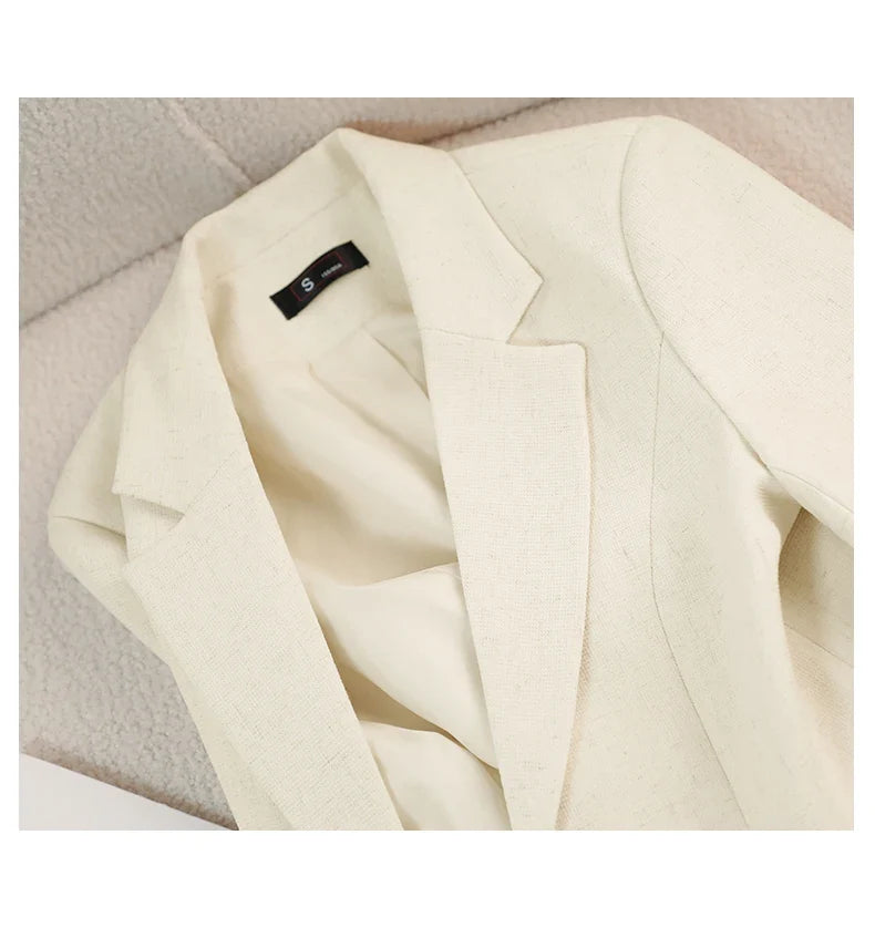 Elegant National Style Buckle Pants Suit  2024 Autumn New Professional Temperament Slim Blazer And Pants Office Ladies Work Wear