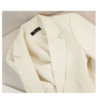 Elegant National Style Buckle Pants Suit  2024 Autumn New Professional Temperament Slim Blazer And Pants Office Ladies Work Wear