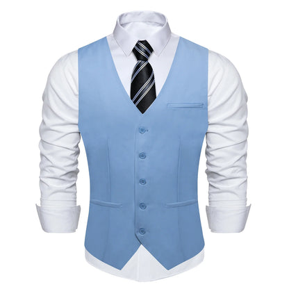 Men's Suit Vest – Solid Formal Waistcoat for Wedding, Party & Business Wear