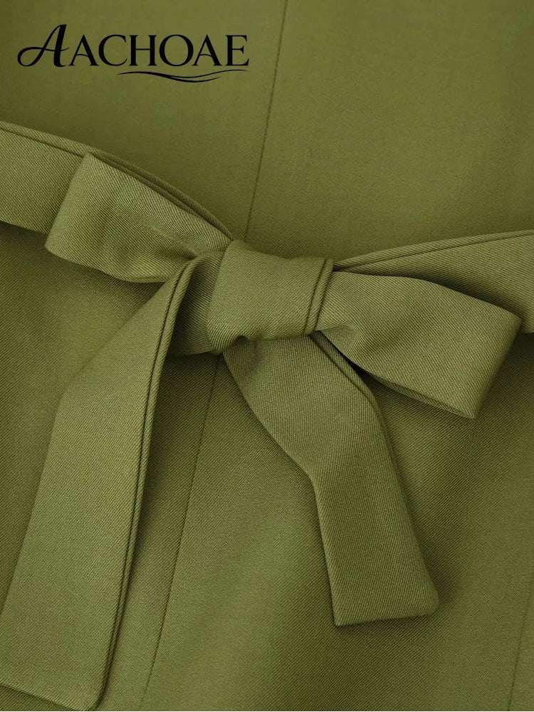 Women's Belted Waist Blazer Jacket Double Button Slim Suit Coat Long Sleeve Elegant Office Chic Minimalist Jacket