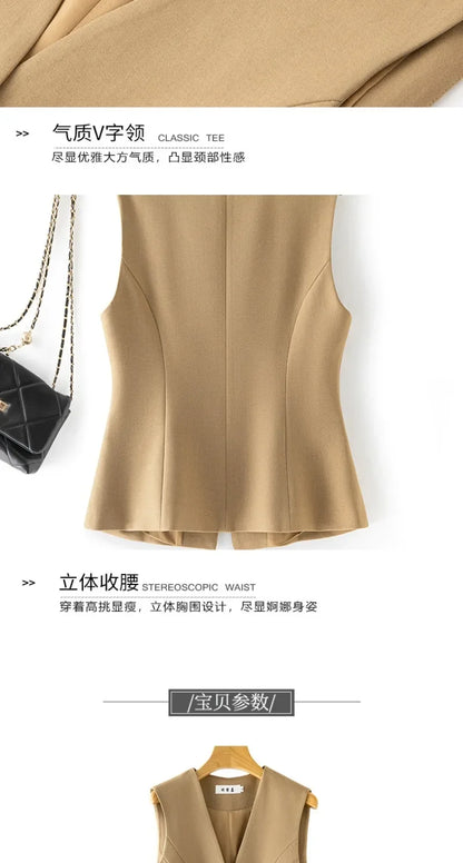 Women's Vest 2026 Spring Autumn Sleeveless Short Jacket New Commuter Versatile Female Waistcoat Tops Outerwear Chaleco Mujer