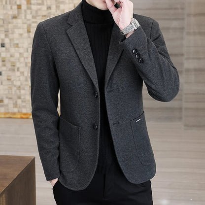 Blazer  New Stylish and Slimming Middle-aged Business Casual Solid-color Wedding Banquet Host Men Outdoor Performance Blazer
