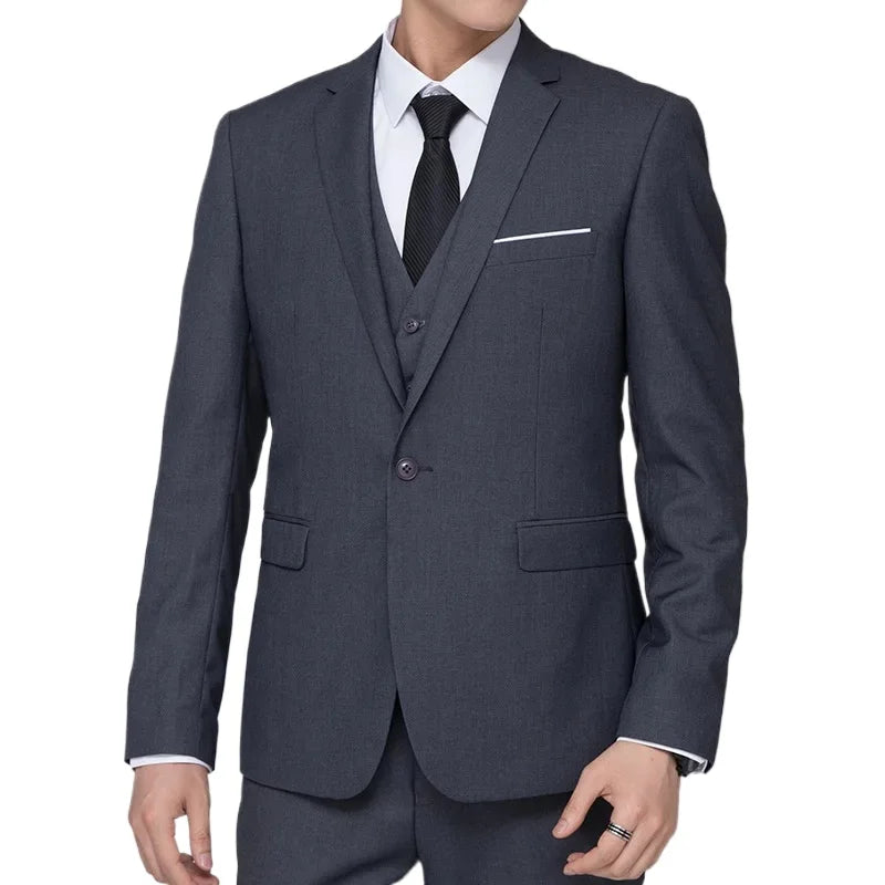 Men's Slim Fit Formal Suit – Blazer & Pants Set for Business, Wedding & Banquet