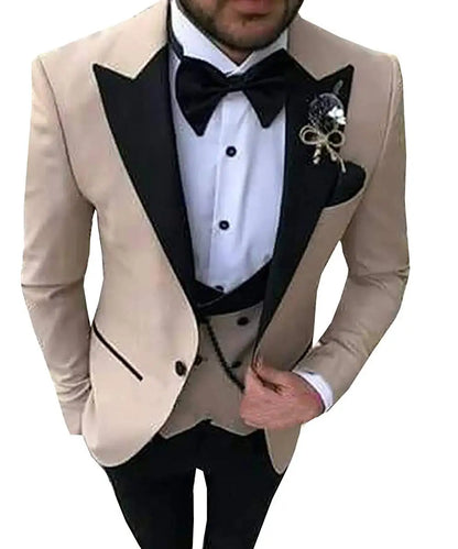 Men wedding Suits For Men Custom Made Groom Groomsmen Tuxedos Wedding Men Suit Terno Masculino(Jacket+Pant+Vest)
