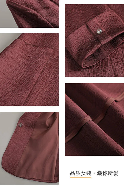 Fashion Office Ladies Blazer and Pants Suit Formal Angola Red Women Jacket Trouser Women Business Work Wear 2 Piece Set
