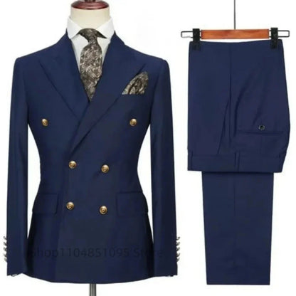 Costume Chic Décontracté Kaki Homme 2 Pièces Tenue De Soirée Formelle Business Mariage Marié Smoking Revers Cranté Veste Et Pantalon Double Boutonnage