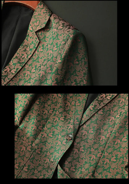 Luxury Retro Suit Jacket for Men Fashion Casual Business Formal Jackets Social Streetwear Office Blazers Men's Clothing M-4XL