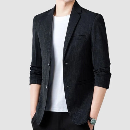 Men's Striped Smart Casual Blazer for Everyday Wear – Lightweight Spring Autumn Jacket