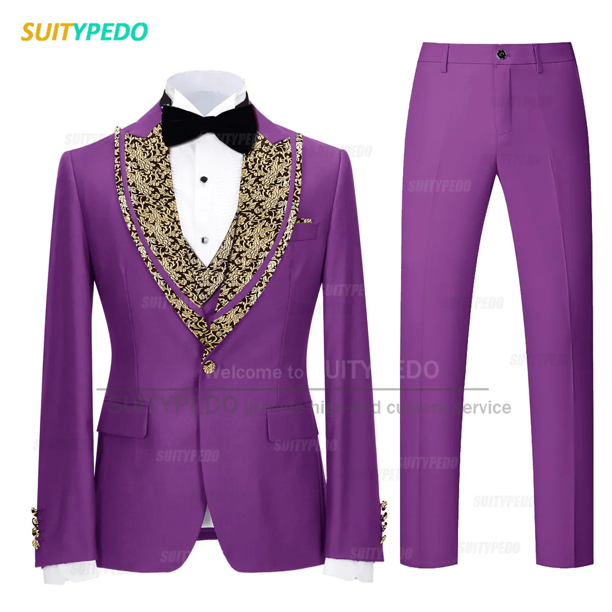 Classic Black Set For Fashion Children Wedding Flower Kid Slim Fit Costumes Formal Party Elegant Blazer Vest Pants 3 Pieces