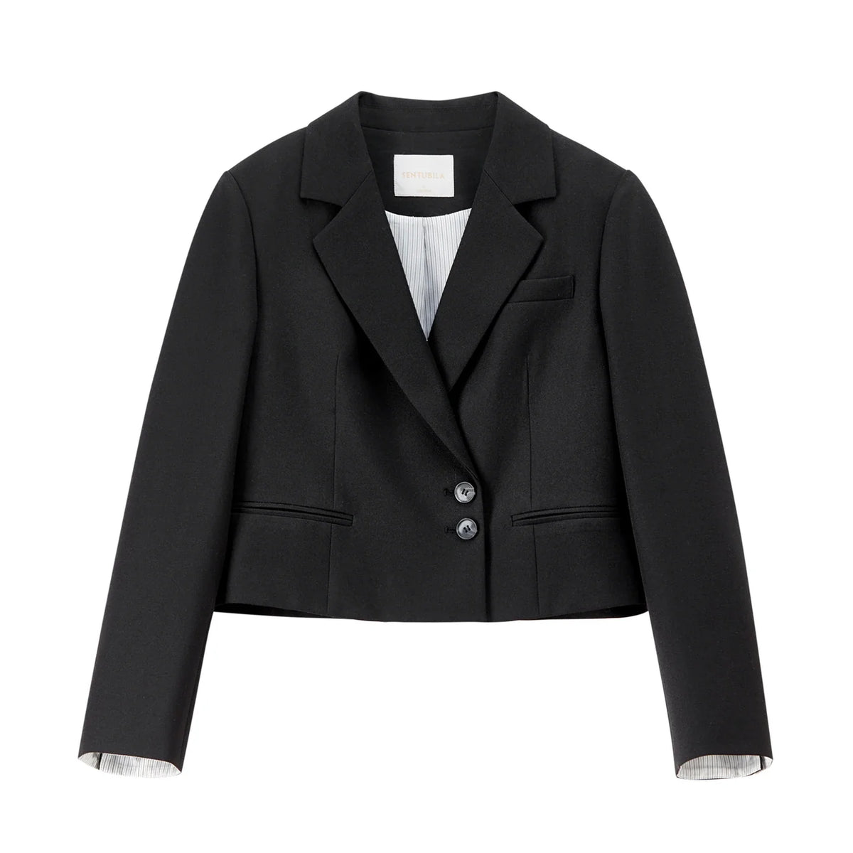 Women's Linen Commuter Blazer 2026 Spring Autumn New Cropped Jacket Minimalist Elegant Outerwear for Ladeis 161XC6215
