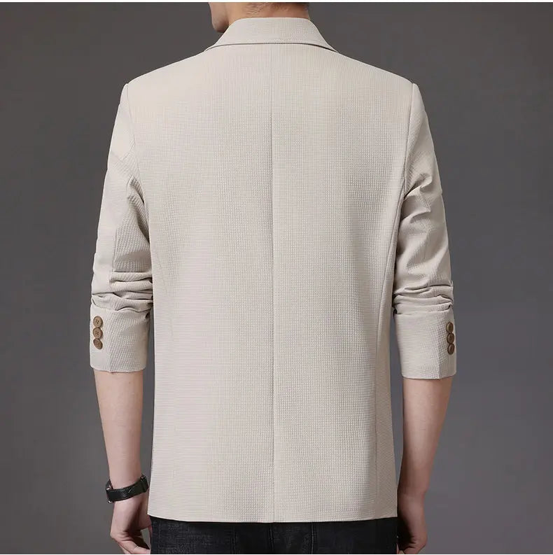 Blazer Men's Fashion Business Outdoor Travel Youth Campus Wedding Versatile Host Shaping Casual Korean Style Thin Style Blazer